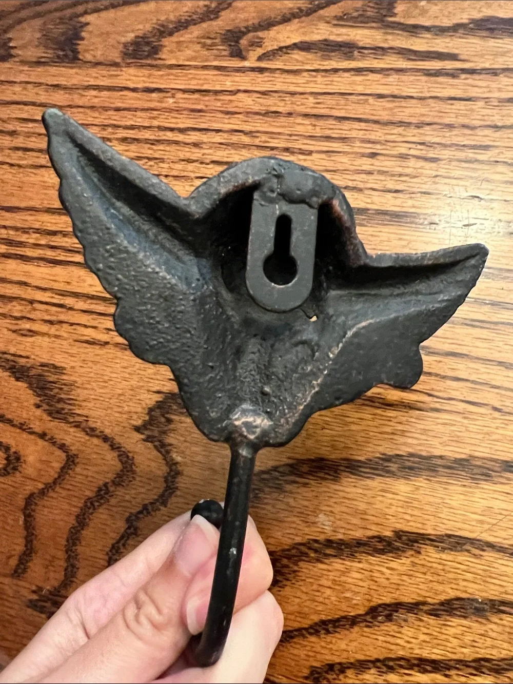Decorative Black and White Angel Wall Hook Heavy Metal Home Decor Hanging Accent